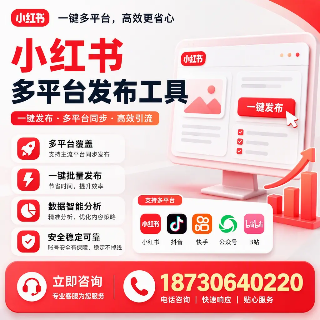 小红书多平台发布工具在 巴音郭楞 的应用与优势解析